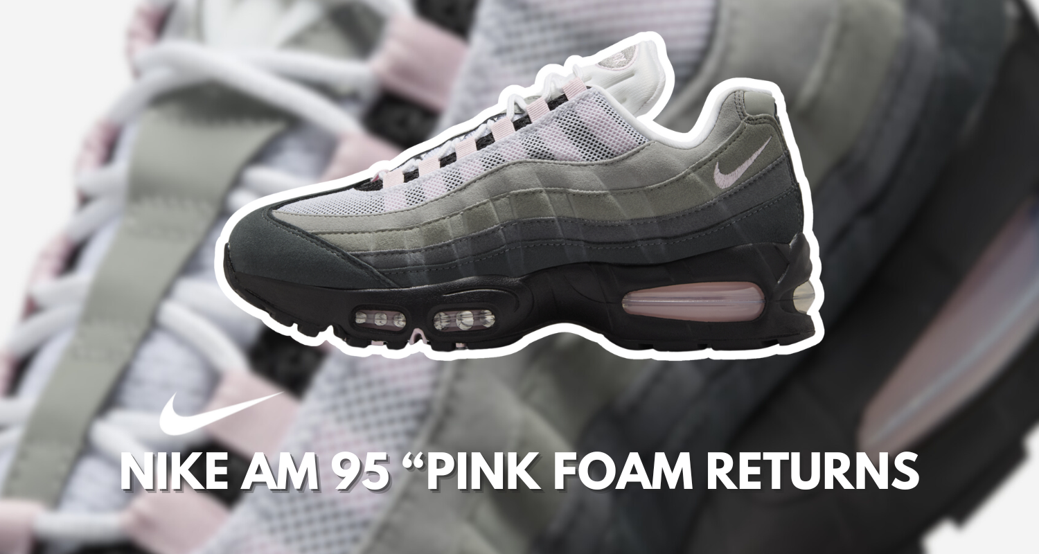 air max 95 pink foam on feet