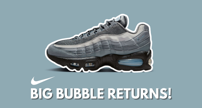 The OG Bubble Seam Returns on the Nike Air Max 95 Cool Grey/Psychic Blue Colorway