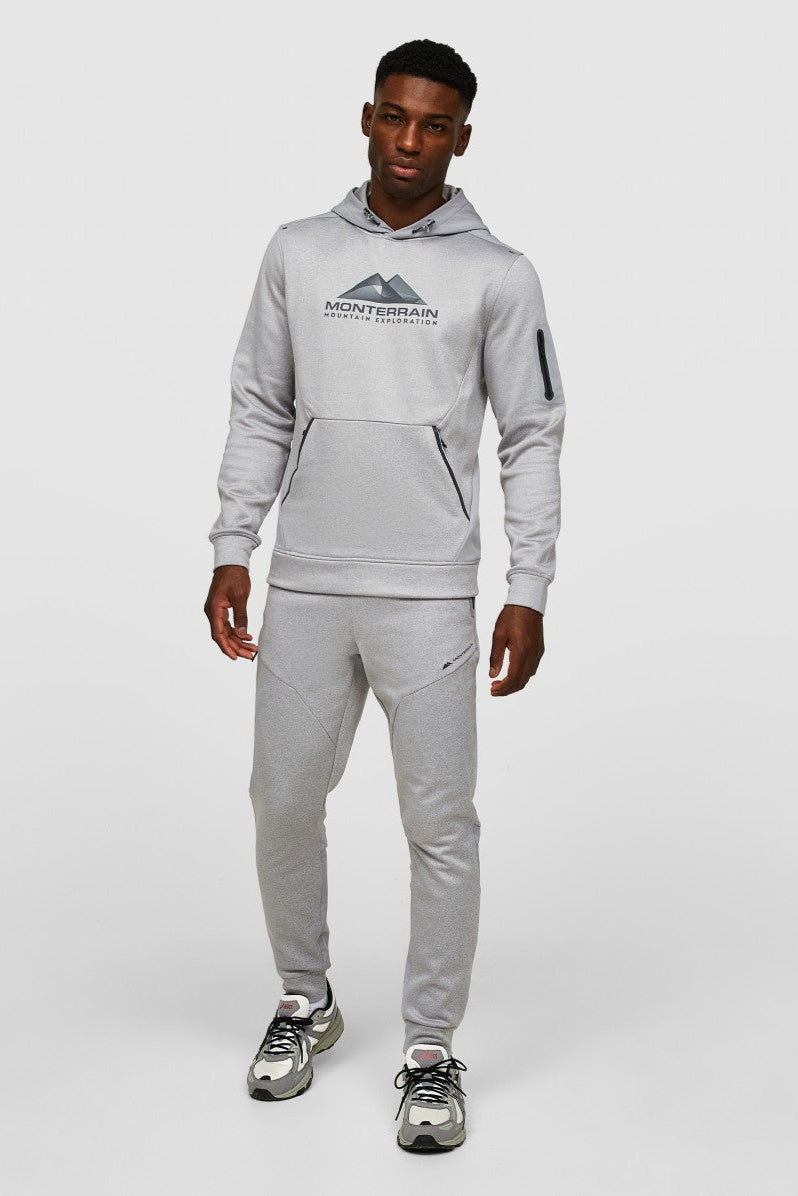 Monterrain Speed 2.0 Poly Fleece Tracksuit | Grey Marl