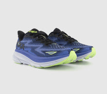 Load image into Gallery viewer, HOKA Clifton 9 Trainers Black Stellar Blue
