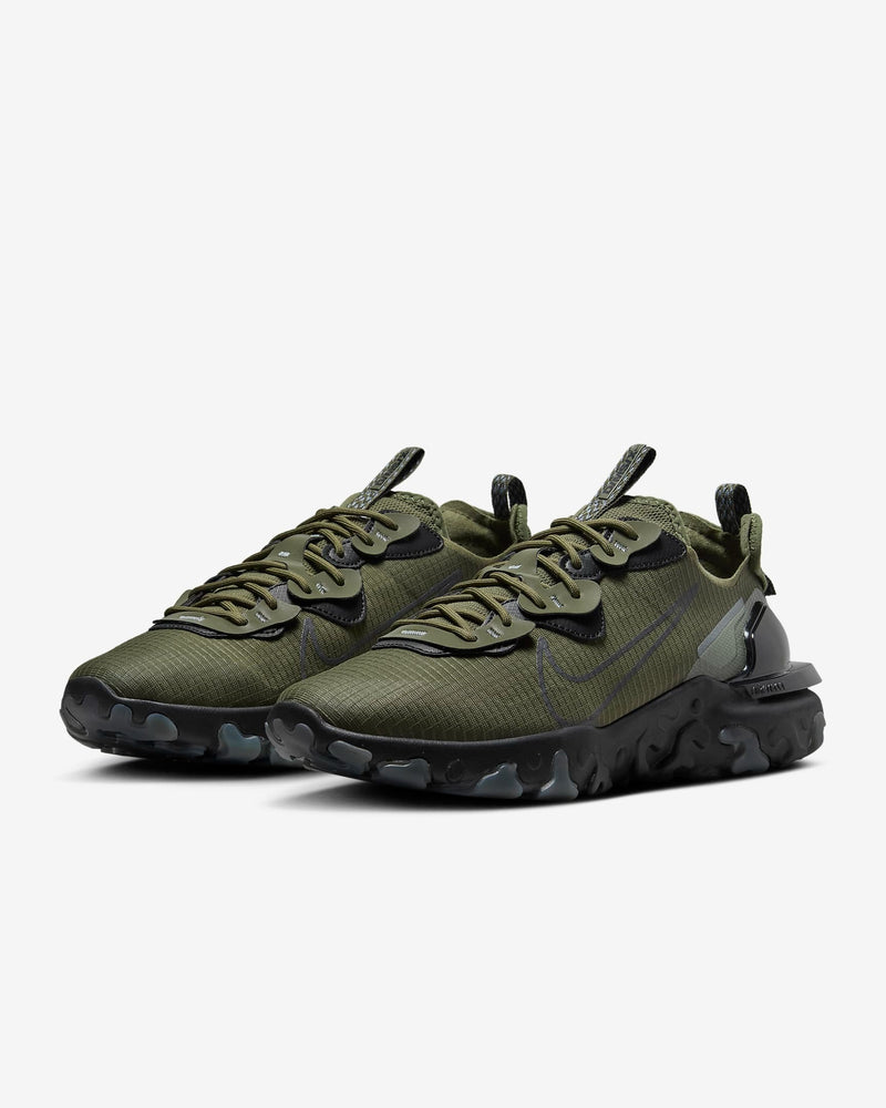 NIKE REACT VISION Medium Olive Cool Grey Black Rigouts UK