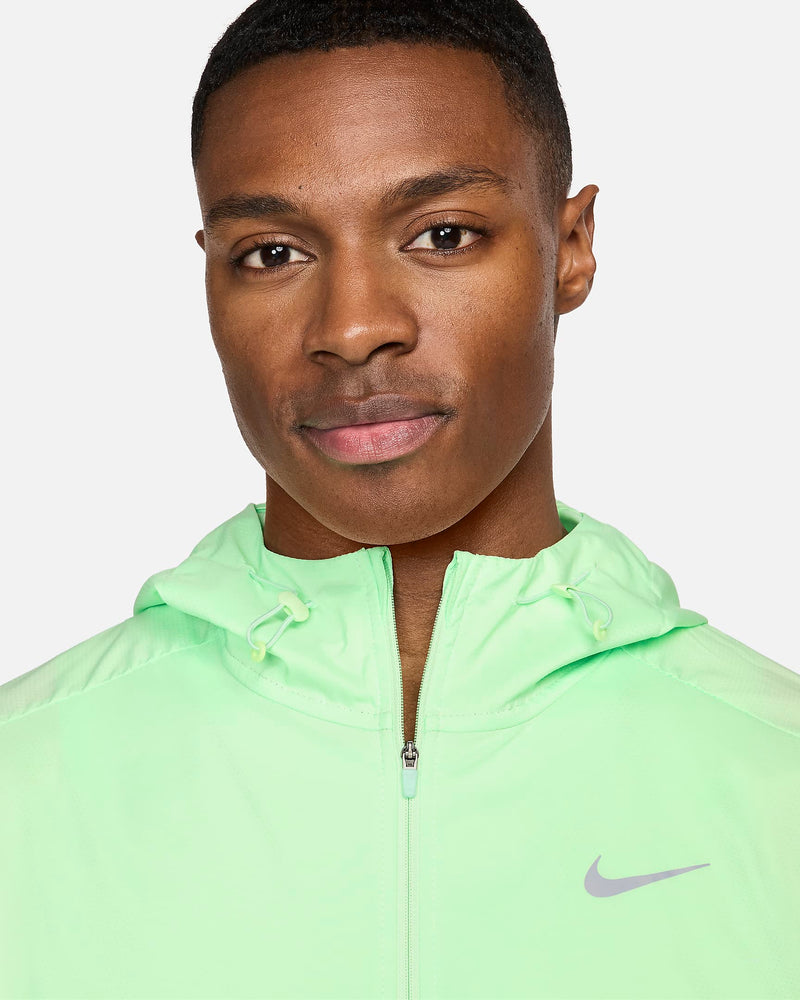 Green nike running jacket best sale