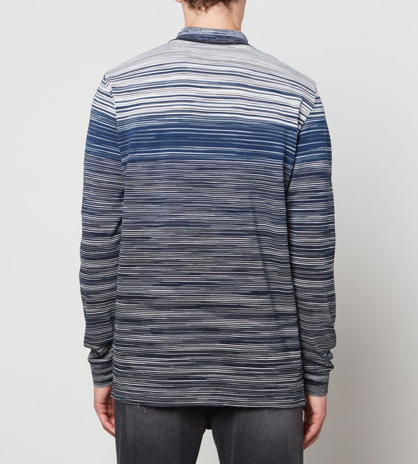 Missoni Long-Sleeve Cotton-Piqué Polo Shirt