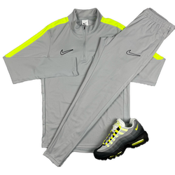 NIKE ACADEMY DRILL TRACKSUIT - GREY / NEON